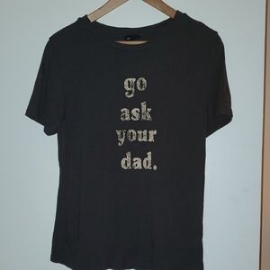 Women's graphite black Graphic T-Shirt. Small